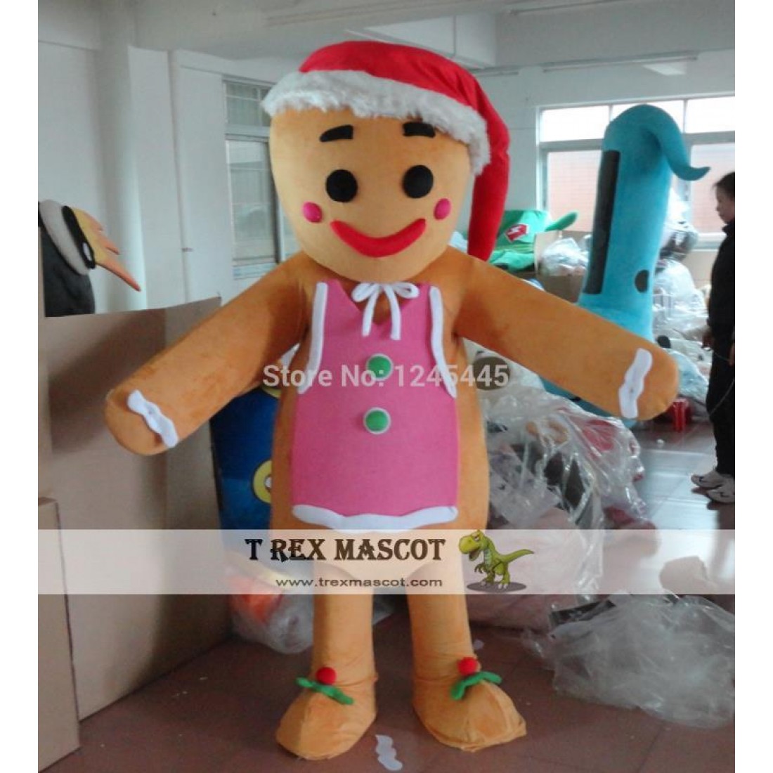 Funny Gingerbread Man Mascot Costume Gingerbread Man Mascot For Adult