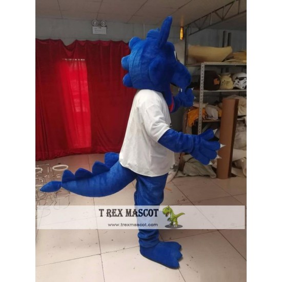 Blue Dragon Mascot Costume