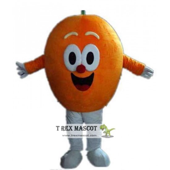 Orange Mascot Costume With Big Eyes