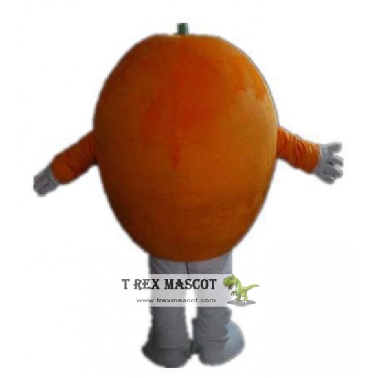 Orange Mascot Costume With Big Eyes