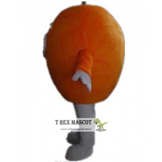 Orange Mascot Costume With Big Eyes