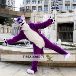 Purple Fox Dog Fursuit Fox Mascot Costumes