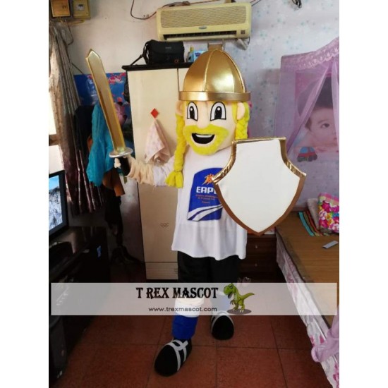 Warrior Knight Cavalier Paladin Mascot Costume