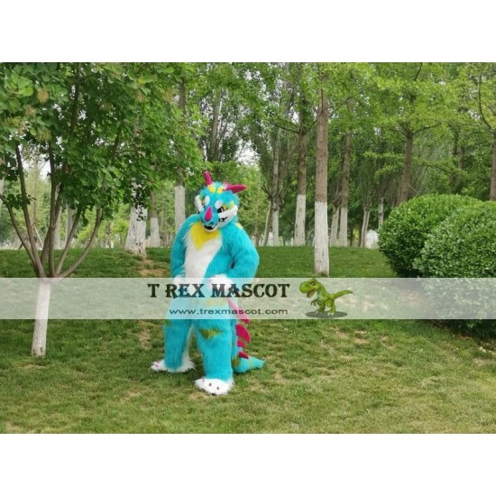 Blue Dragon Realistic Fursuit Animal Mascot Costumes