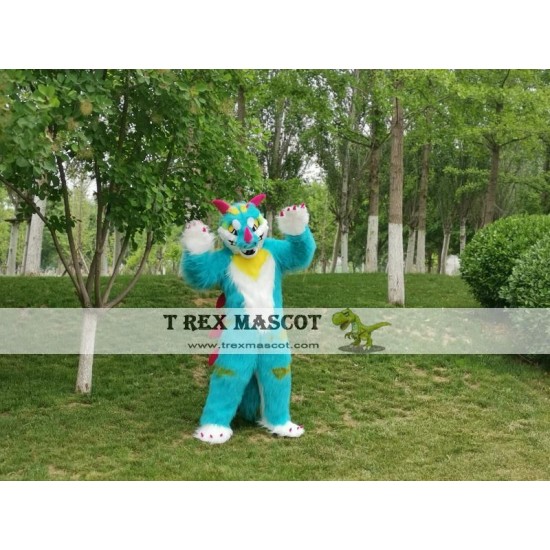 Blue Dragon Realistic Fursuit Animal Mascot Costumes