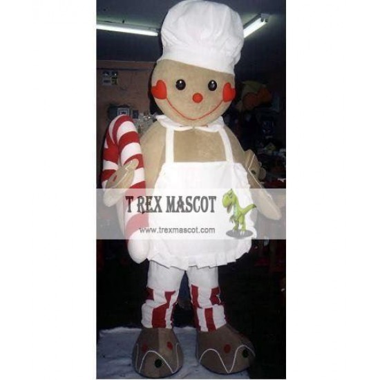 Christmas Gingerbread Cook Mascot Costumes