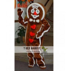 Christmas Gingerbread Heart Mascot Costumes