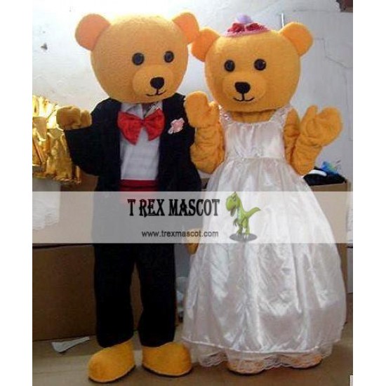 Teddy bears wedding Mascot Costumes