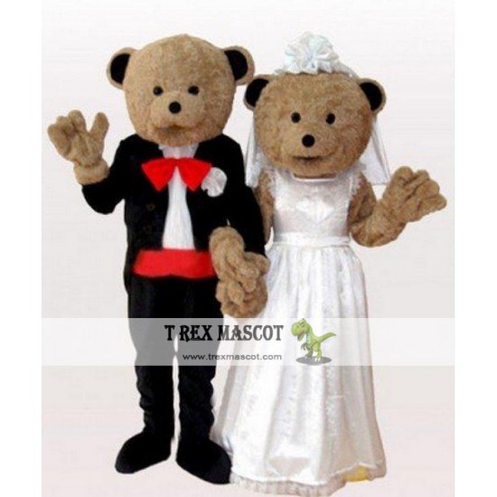 Teddy bears wedding Mascot Costumes