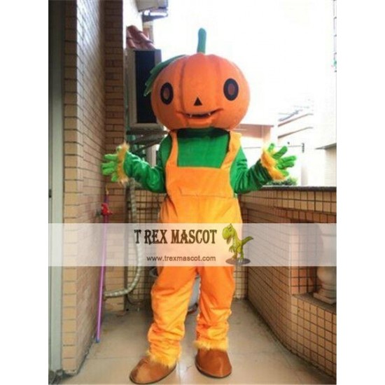 Halloween Pumpkin Pig Mascot Costume Suit