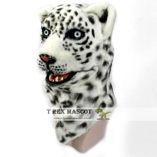 Animal White Leopard & Panther Fursuit Head Mascot Head