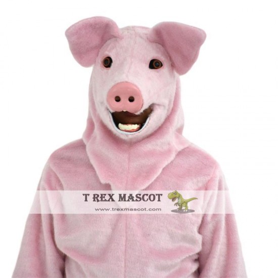 Animal Pink pig Fursuit Mascot Costume for Adult