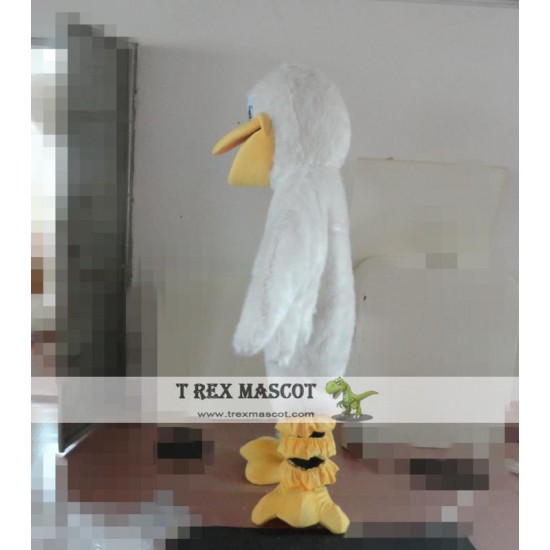 Cartoon White Bird Mascot Costume