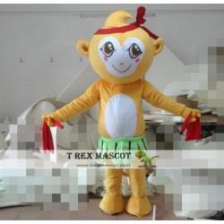 Cartoon Adult Little Yellow Monkey Mascot Costume