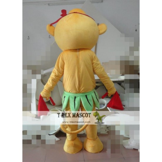 Cartoon Adult Little Yellow Monkey Mascot Costume