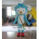 Sky Blue Sheep Mascot Costume