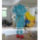 Sky Blue Sheep Mascot Costume