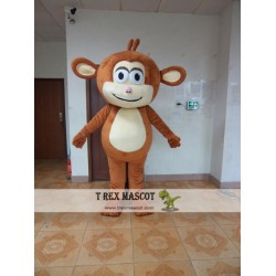 Cartoon Brown Monkey Mascot Costume