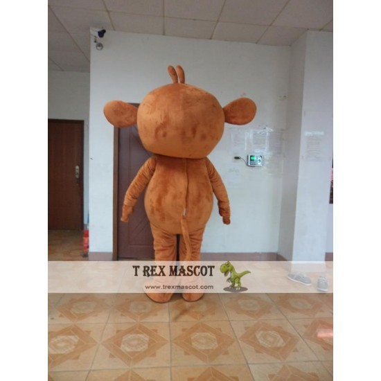 Cartoon Brown Monkey Mascot Costume