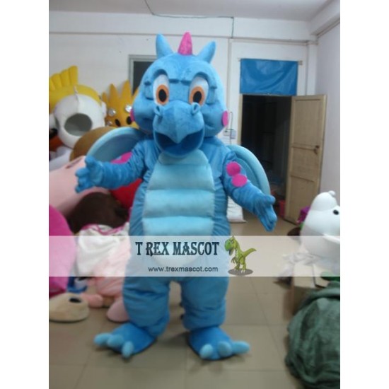 Blue Dragon Mascot Costume