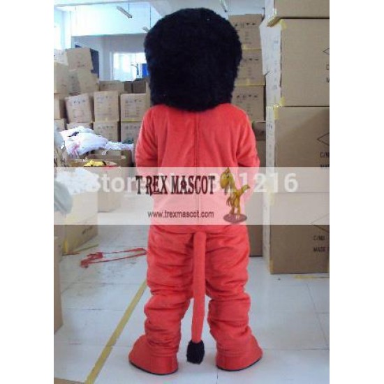 Red Lion Cartoon Mascot Costume