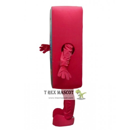 Red Cell Phone Apple Iphone Mascot Costume