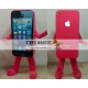 Red Cell Phone Apple Iphone Mascot Costume