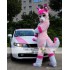 Pink Fursuit Husky Wolf Fox Mascot Costume