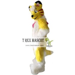 Pink Fox Husky Fursuit Mascot Costume