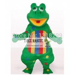 Colorful Frog Prince Mascot Costume