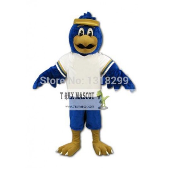 Blue Hawk Mascot Costume Eagle Falcon