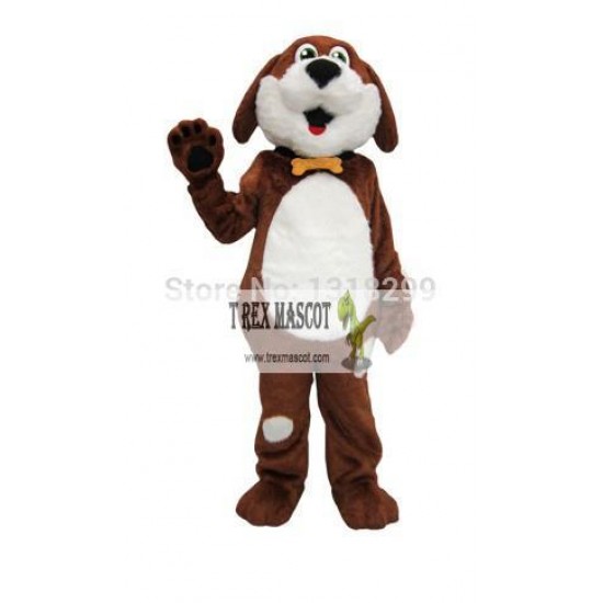 Buddy White & Brown Dog Mascot Costume