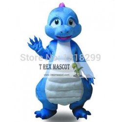 Blue Dinosaur Dragon Mascot Costume