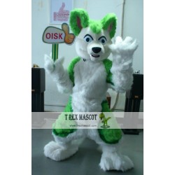 Green Husky Fursuit Dog Fox Mascot Costume Animal Costumes