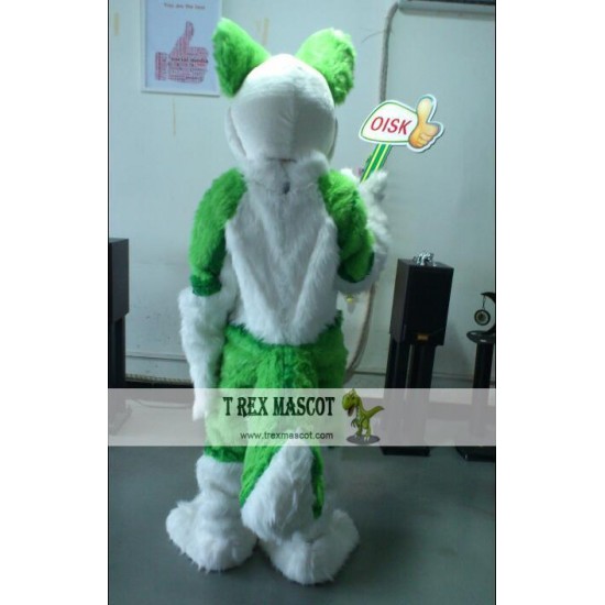 Green Husky Fursuit Dog Fox Mascot Costume Animal Costumes