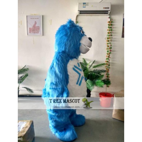 Blue Bear Mascot Costume