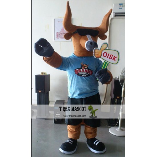 Bull Glasses Mascot Costume Celebration Carnival Outfit