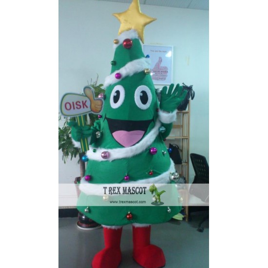 Christmas Tree Mascot Costume Celebration Carnival Outfit