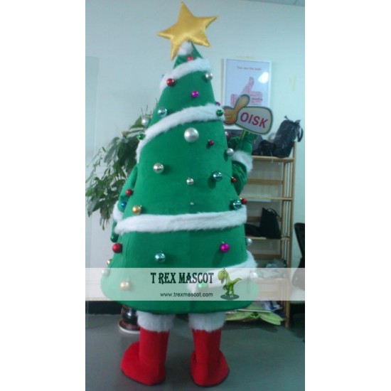 Christmas Tree Mascot Costume Celebration Carnival Outfit