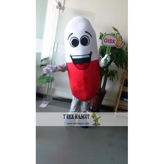 Capsule Pills Mascot Costume Celebration Carnival Outfit