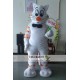 White Fat Cat Mascot Costume Celebration Carnival Outfit