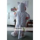 White Fat Cat Mascot Costume Celebration Carnival Outfit