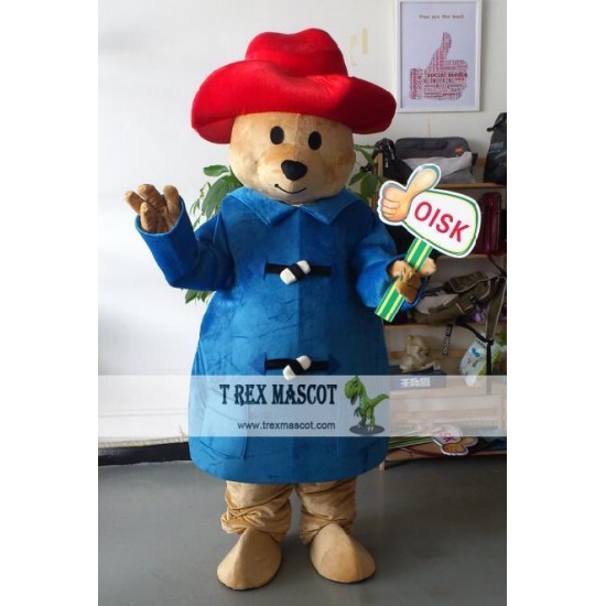 Cartoon Bear Hat Mascot Costume Celebration Carnival Outfit