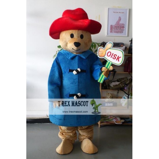 Cartoon Bear Hat Mascot Costume Celebration Carnival Outfit