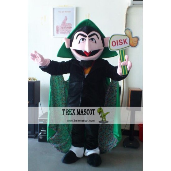 Court Von Count Mascot Costume Celebration Carnival Outfit