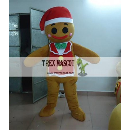 Gingerbread Man Mascot Costumes Christmas Womens / Mens Mascot