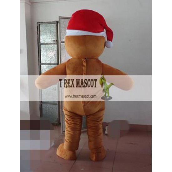 Gingerbread Man Mascot Costumes Christmas Womens / Mens Mascot