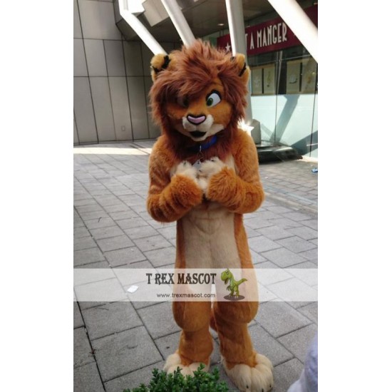 Brown Fursuit Wolf Mascot Costume