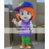 Girl Mascot Red Hair Plush Cartoon Costume