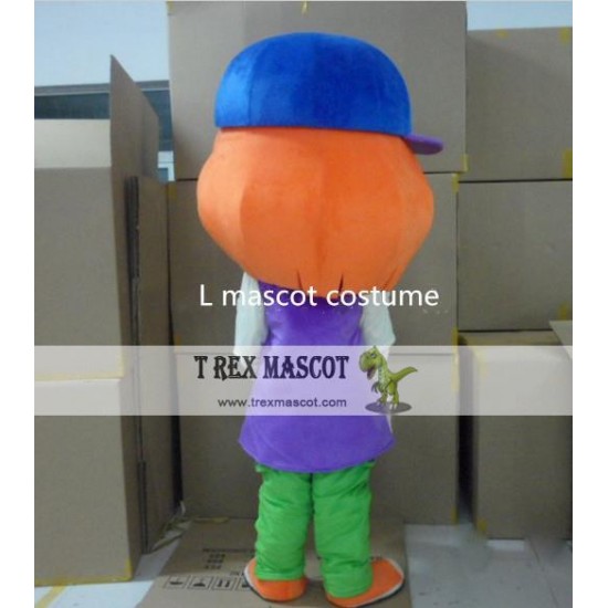 Girl Mascot Red Hair Plush Cartoon Costume